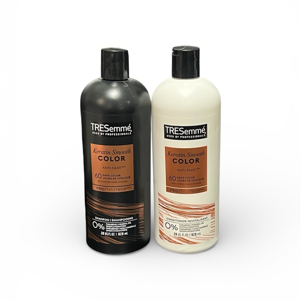Keratin Smooth Color Shampoo and Conditioner Set - Black and Cream sets of 2